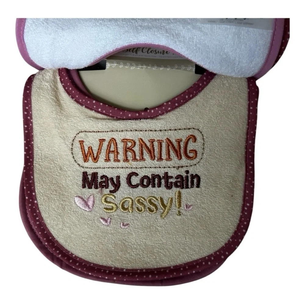 NWT 0+ mo Terry Cloth Baby Bib Set of 4